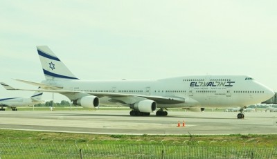 EL AL  в Борисполе на Боинге 747-400.