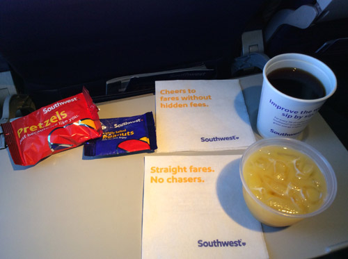 Снэки на борту Southwest
