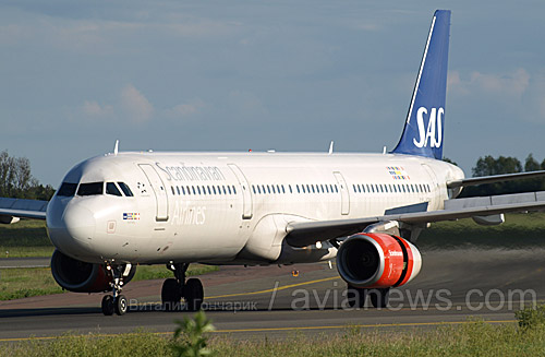 На рейсе Копенгаген-Рим SAS использует два типа самолётов: Airbus A321 и MD-80. На утреннем рейсе летает A321.