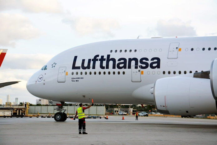 Airbus A380 of Lufthansa