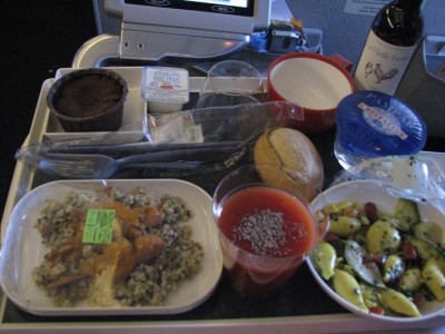 Airfrance (AF66) dinner CDG-LAX 18/12/10