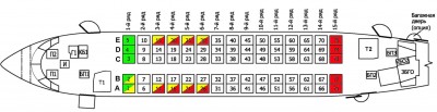 Схема салону Ан-148-100Е. (Джерело: інтернет)