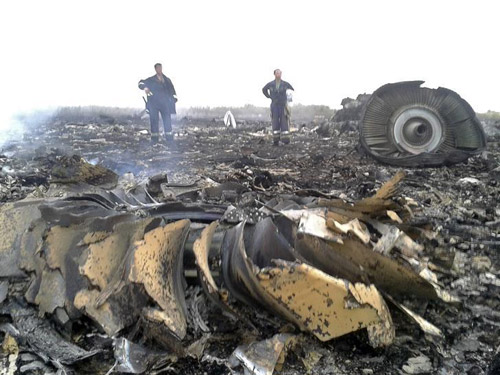 Обломки Boeing 777, сбитого в Донецкой области