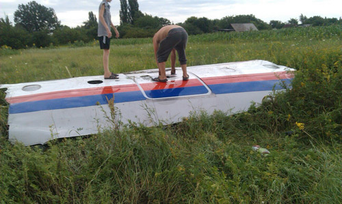 Часть фюзеляжа Boeing 777 Malaysian Airlines в Донецкой области