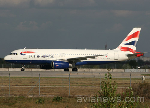 Самолет British Airways в аэропорту Борисполь