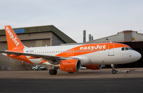 Самолет в новой ливрее easyJet