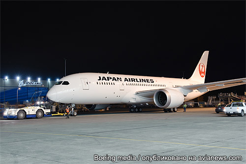 Японская авиакомпания JAL (Japan Airlines) с конца марта 2012 года начнет использовать новый самолет Boeing-787 Dreamliner на маршруте Токио (Нарита)-Москва.
