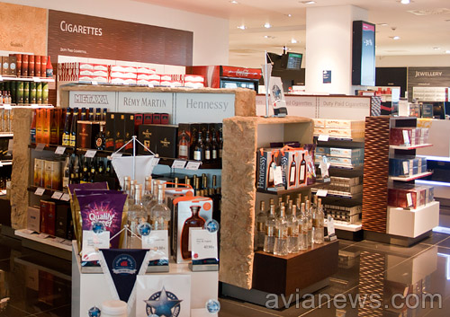 Магазин Duty Free с алкоголем в аэропорту