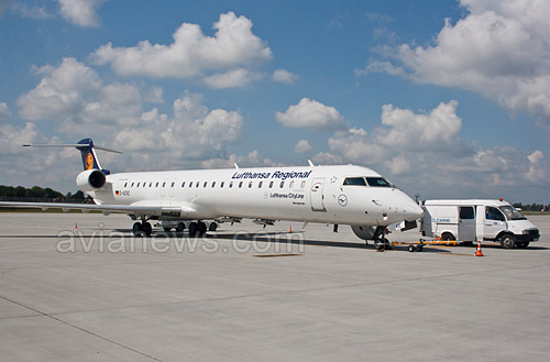 Lufthansa regional Bombardier CRJ 900 в аэропорту Львов