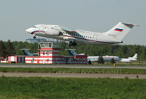 Ан-148 авиакомпании Россия, взлет из аэропорта Пулково