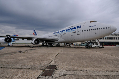 Самолет Боинг-747 авиакомпании Air France в музее авиации в Ле Бурже