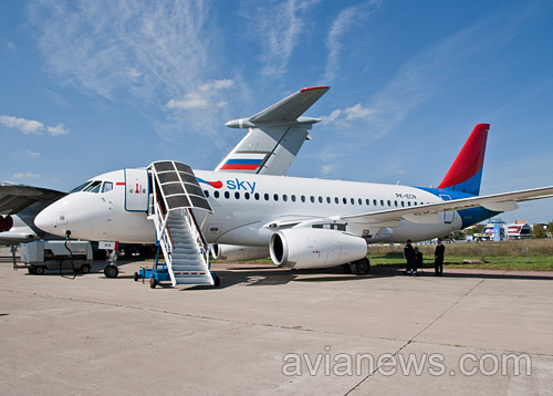 Сухой Суперджет 100 для авиакомпании Sky Aviation из Индонезии.