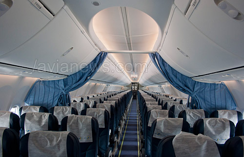 Boeing 737 Sky Interior UR-AAO авиакомпании АэроСвит