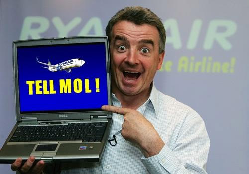 Ryanair предложила пассажирам отправлять свои замечания и предложения по улучшения сервиса лично главе лоу-коста Майклу О'Лири