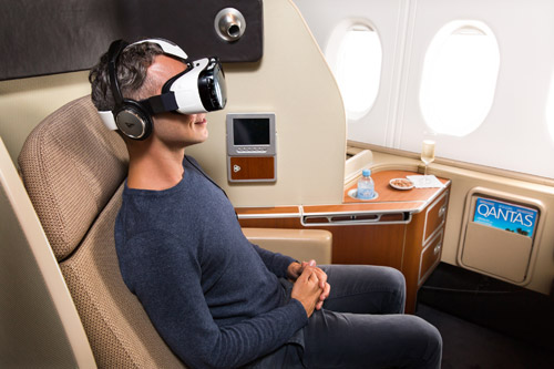 Устройство виртуальной реальности от Samsung для пассажиров Qantas