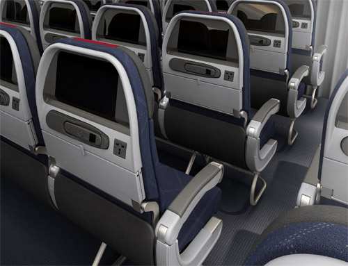 Система развлечений на борту самолета American Airlines