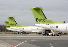 Самолеты airBaltic в аэропорту Рига. Фото: avianews.com