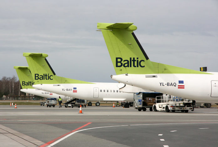 Самолеты airBaltic в аэропорту Рига. Фото: avianews.com