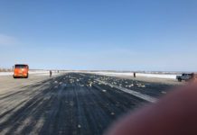 Золото, высыпавшееся на полосу из Ан-12 во время взлета в аэропорту Якутск