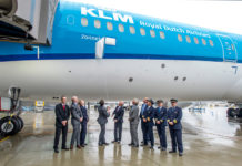 Имя на борту Boeing 787 KLM