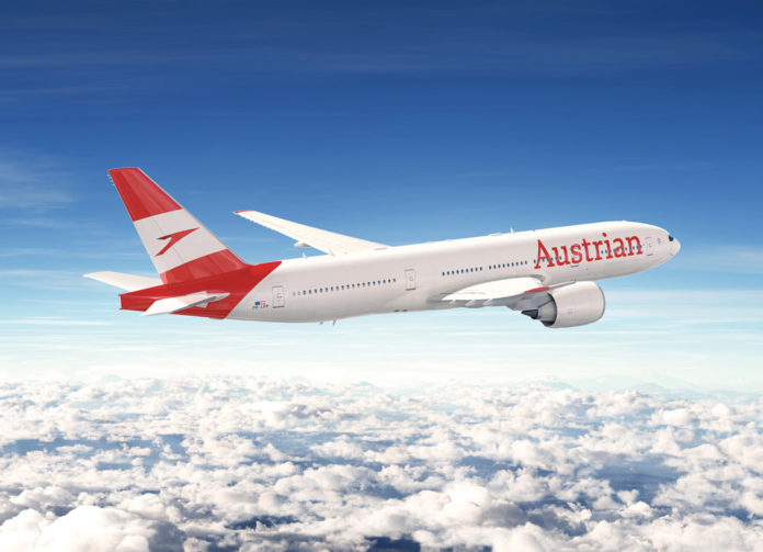 Boeing 777 Austrian Airlines в новой ливрее