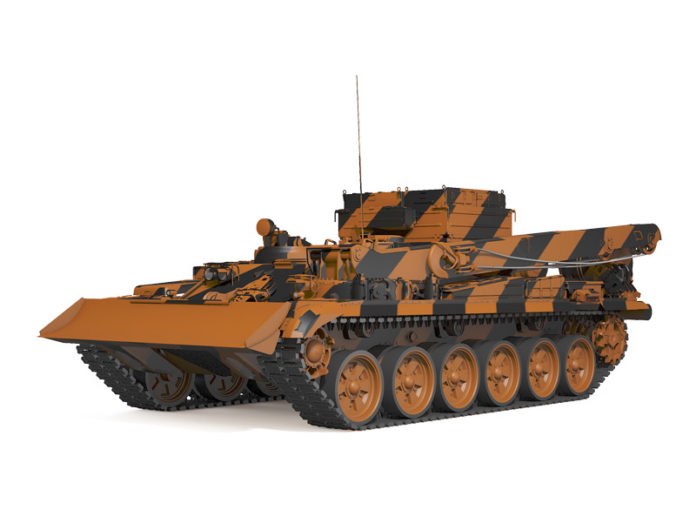Бронированный тягач БРЭМ-1 на базе танка Т-72