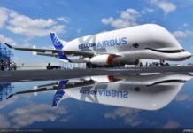 Первая BelugaXL после выкатки из покрасочного цеха
