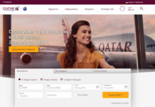 Сайт Qatar Airways на украинском языке