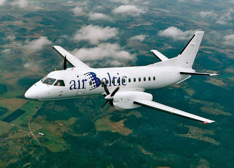 Самолет Saab 340 авиакомпании airBaltic