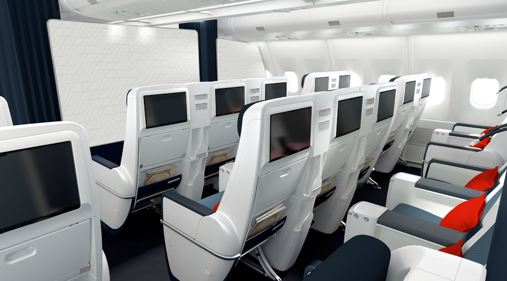 Кресла в премиум-эконом-классе Air France будут оснащены экранами с диагональю 13,3 дюймов