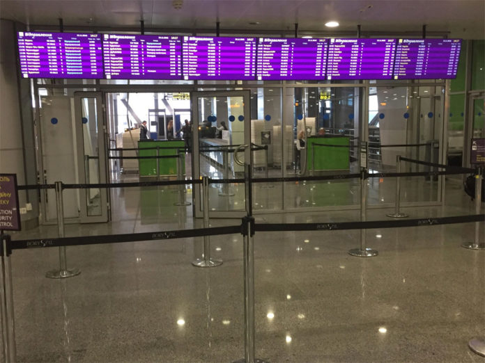 Вход в новую трансферную зону в терминале D в аэропорту Борисполь