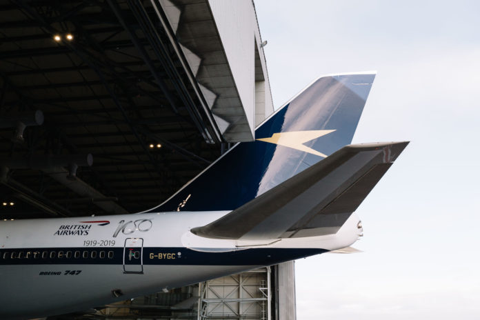 Boeing 747 British Airways в ретро-ливрее BOAC. Фото: Stuart Bailey