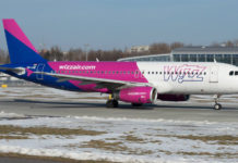 Самолет Wizz Air Airbus A320 в аэропорту Львов