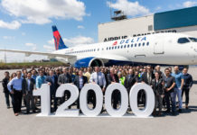 12000-м поставленным самолетом Airbus стал A220-100, который получила Delta