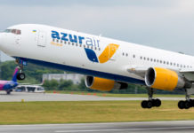 Взлет Boeing 767-300ER Azur Air Ukraine