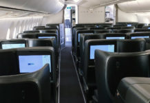 Салон бизнес-класса в Boeing 787-9 Turkish Airlines