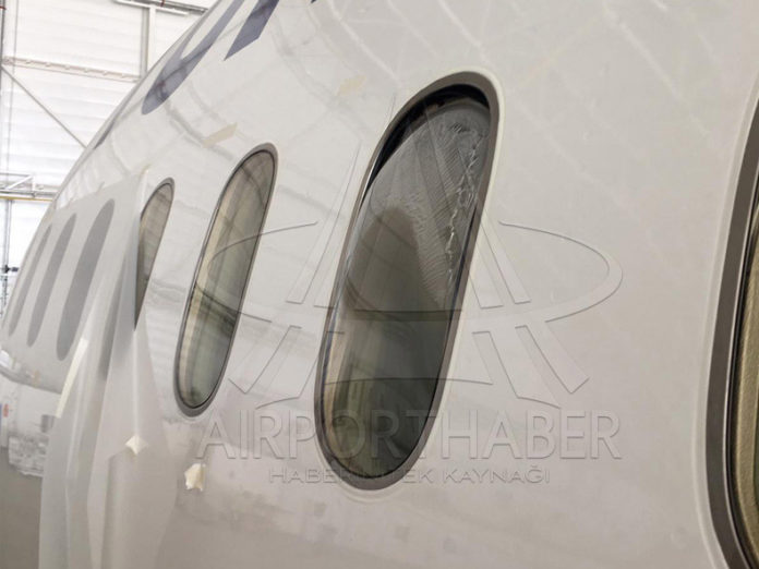 Расплавившийся иллюминатор Boeing 787-9 Turkish Airlines