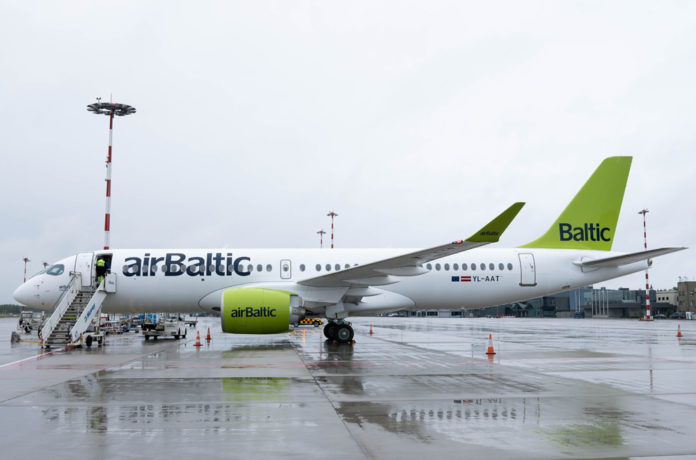 Airbus A220-300 airBaltic YL-AAT