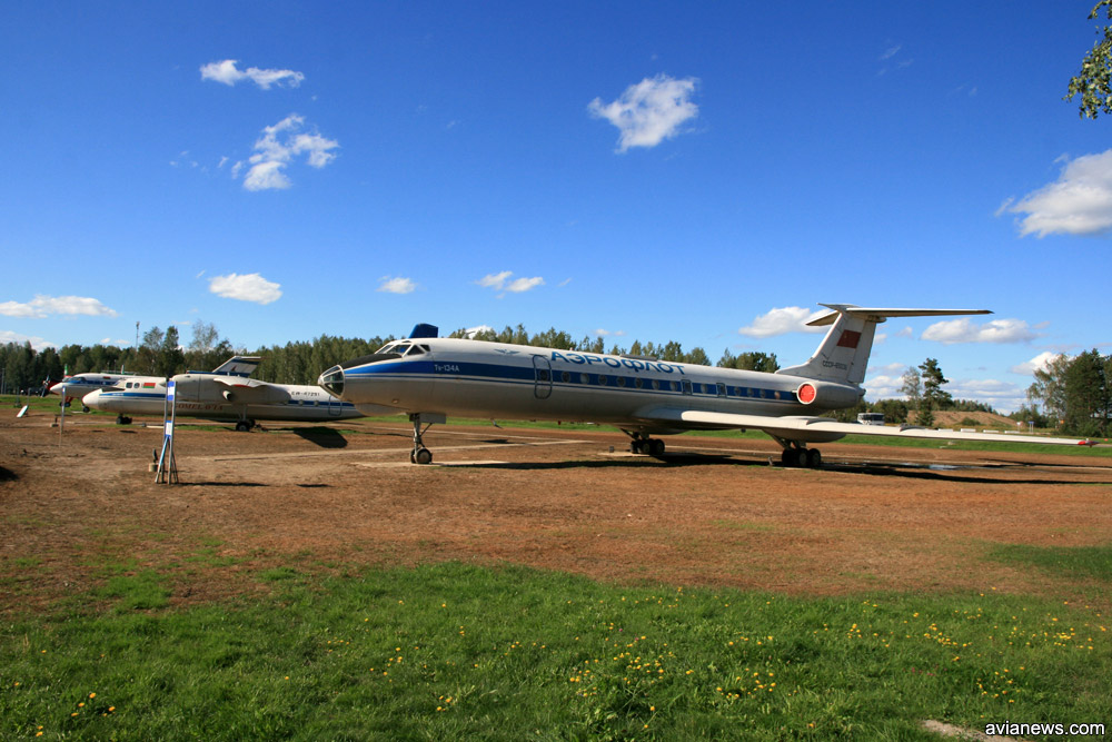 Ту-134А в ливрее советского "Аэрофлота" в музее в аэропорту Минск