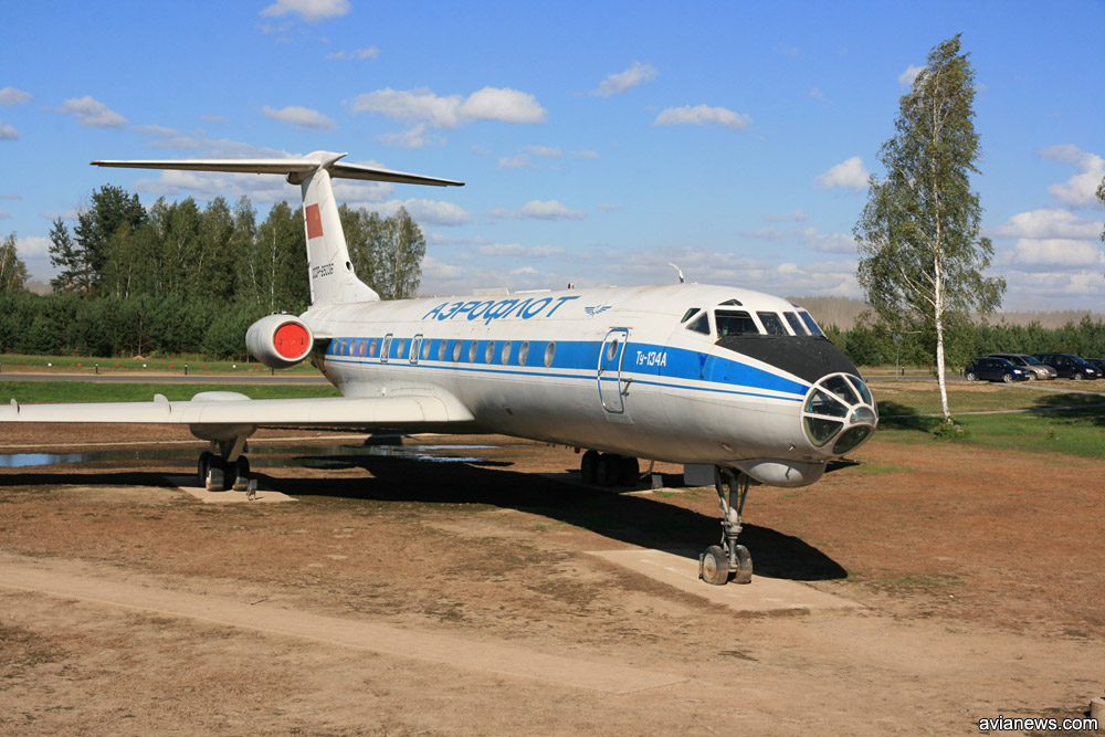 Ту-134А в ливрее советского "Аэрофлота" в музее в аэропорту Минск