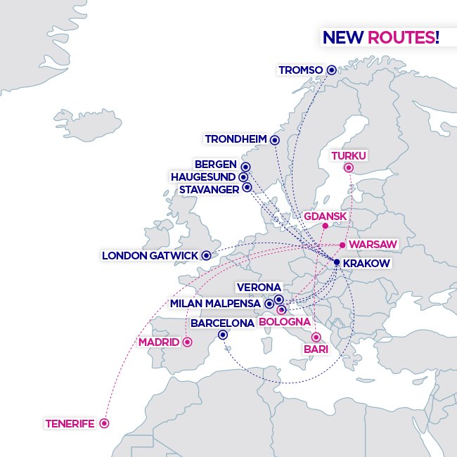 Расширение маршрутной сети Wizz Air в Польше в летнем расписании 2020 года