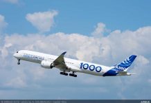 Взлет Airbus A350-1000