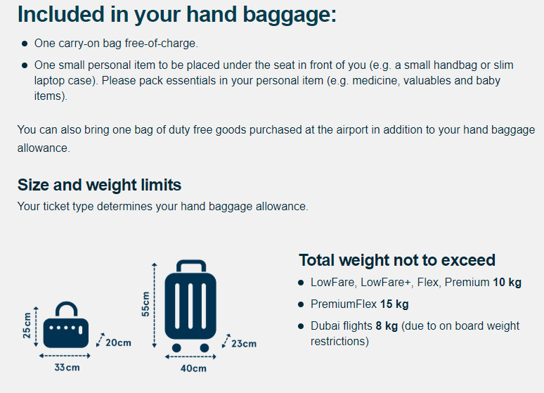 Lowfare+ norwegian baggage shop
