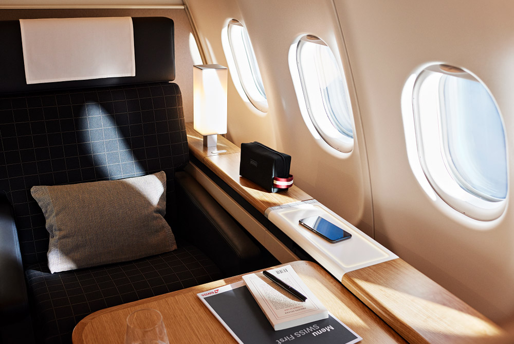 Новый первый класс на Airbus A340 Swiss