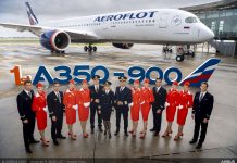 Передача первого Airbus A350-900 "Аэрофлоту"