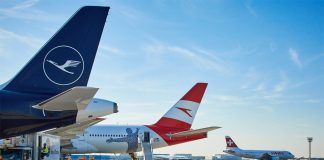 Самолеты Lufthansa, Austrian Airlines и Swiss