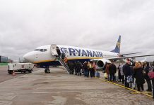 Посадка в самолет Ryanair