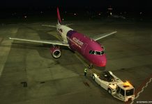 Буксировка Airbus A320 Wizz Air