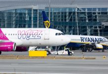 Самолеты Wizz Air и Ryanair