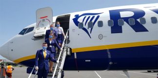 Экипаж Ryanair в масках